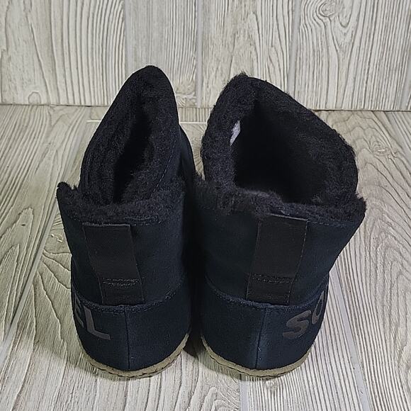 Sorel Nakiska Black Suede Ankle Bootie Womens Size 10 NEW - Picture 7 of 13